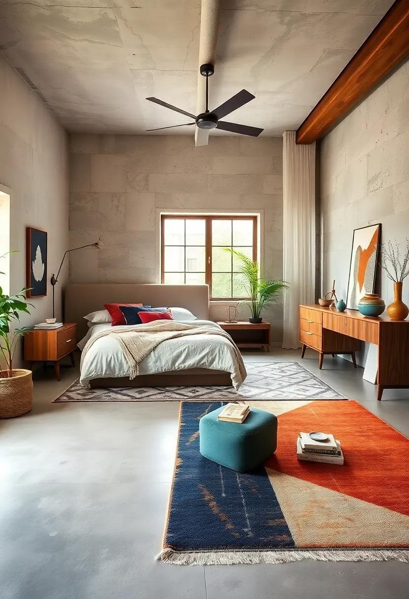 Modern Rugs:‌ Use⁤ geometric or abstract rugs to anchor the space while blending seamlessly with vintage décor