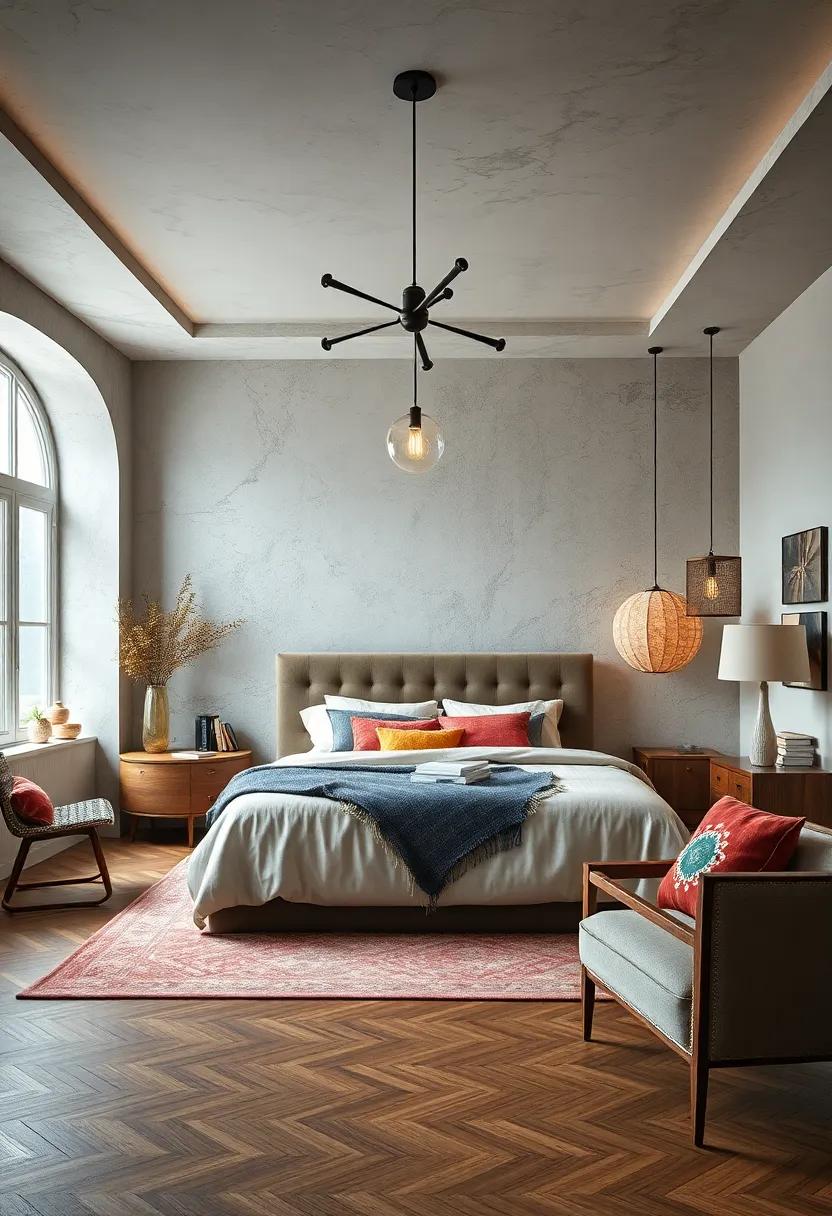 Statement ​Lighting: Opt for ​vintage-inspired chandeliers or modern pendant lights that combine glam with​ nostalgia for a warm‌ glow