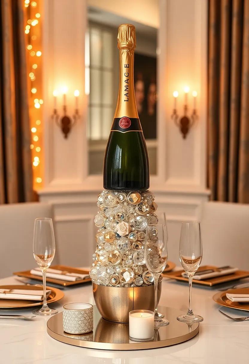Champagne Tower: create a striking champagne tower to not only serve the‌ bubbly but also to act⁤ as an extraordinary table centerpiece