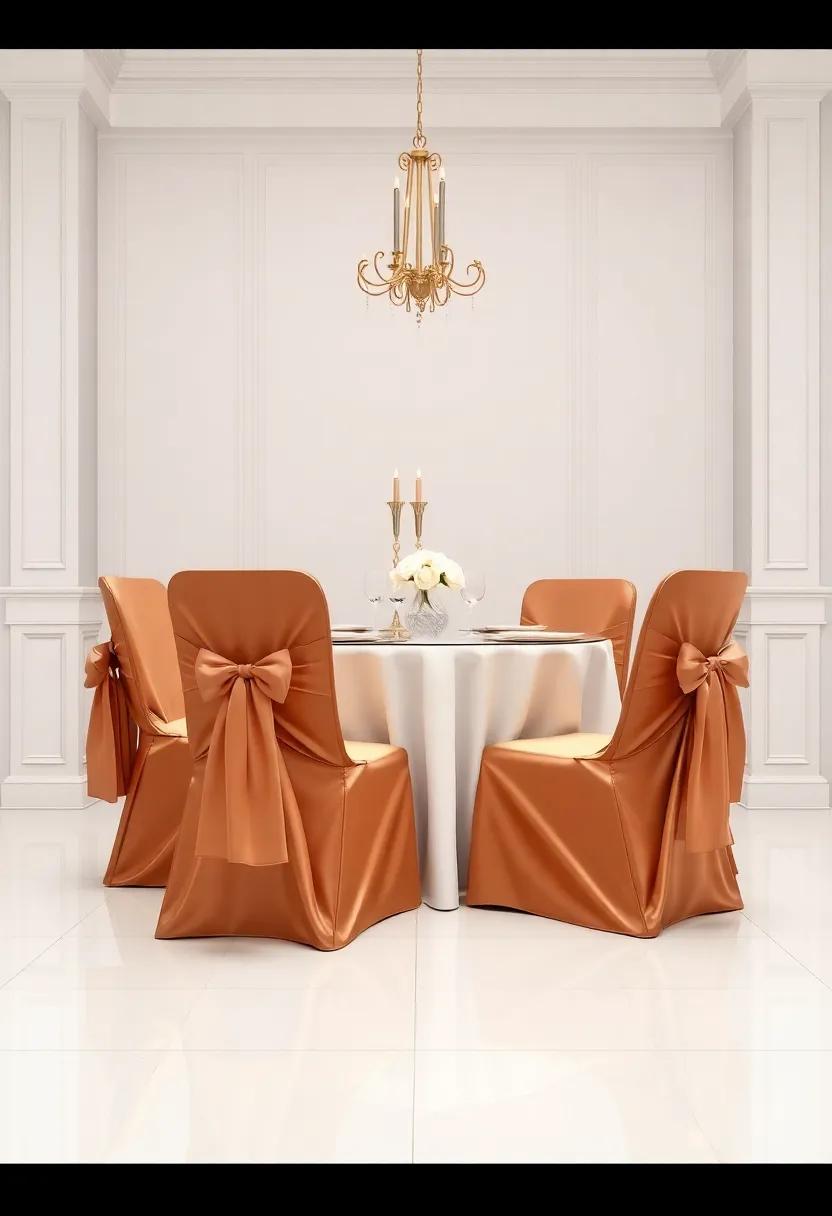 Elegant Chair Covers: Dress up dining ⁤chairs with luxurious fabric covers or sashes that enhance the elegance of ‌your dining arrangement