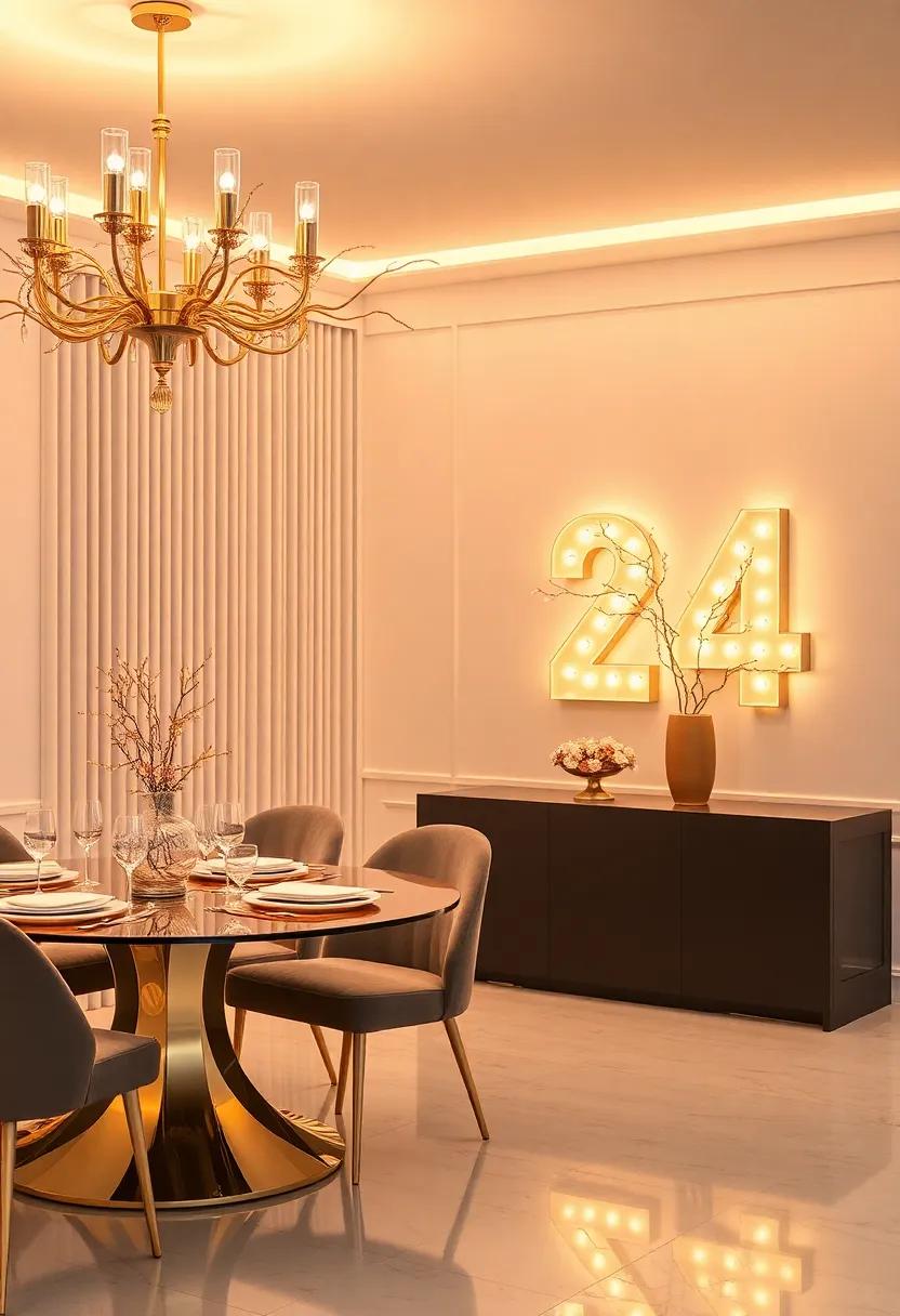 Candlelit Ambiance: Strategically place votive candles throughout the room to cast a soft, enchanting light, setting the mood for celebration