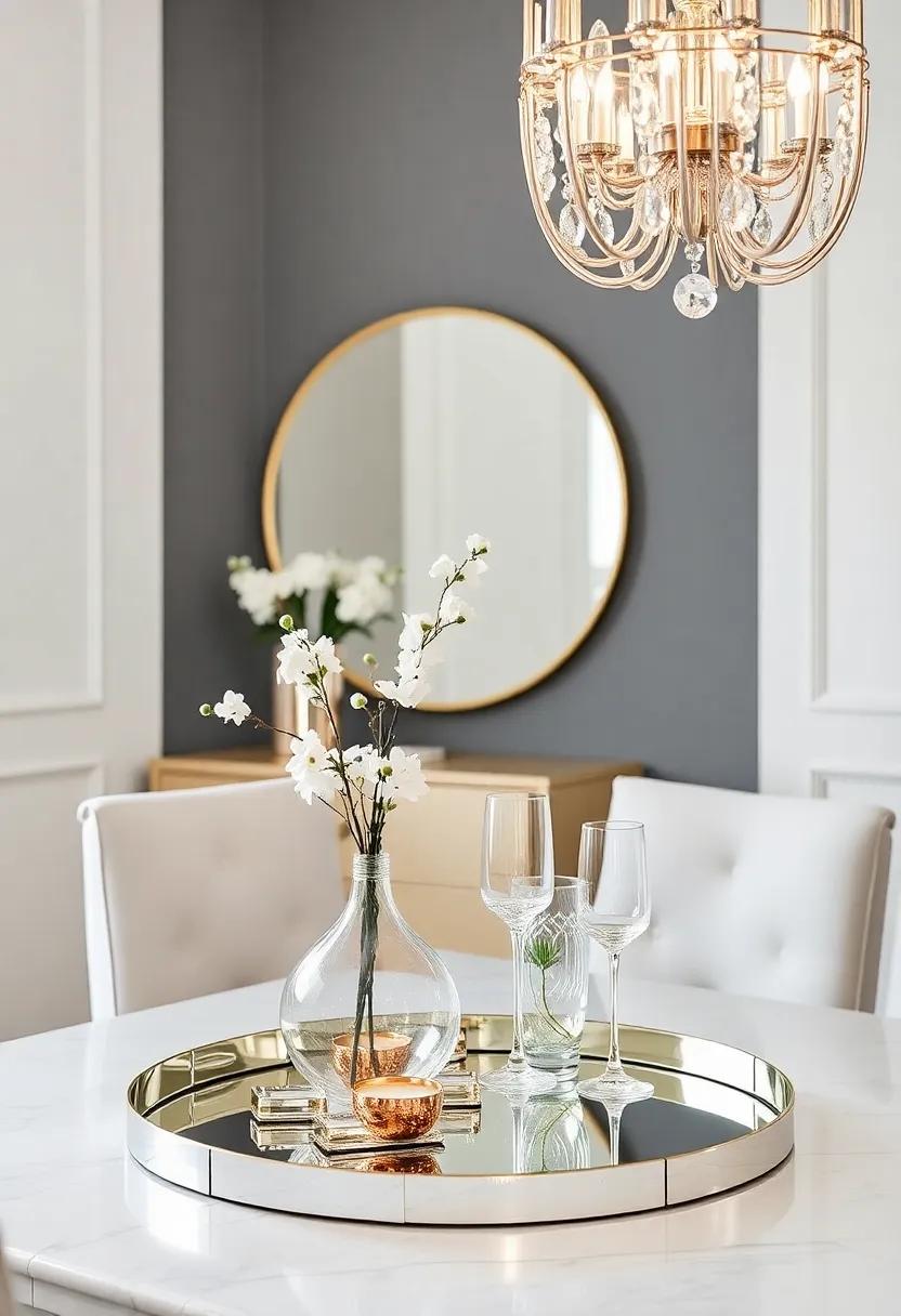 Mirror Decor: Add mirrored elements like trays or‍ decorative pieces ⁣to reflect light and create a spacious, airy feel‌ in your dining area