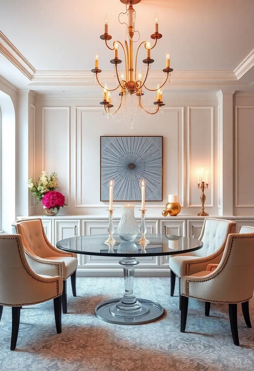 Retro Glam: Channel vintage charm with retro-inspired decor elements, such as art deco candle ‍holders or classic glassware