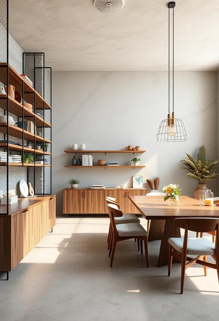 Highlighting Functionality and Aesthetics in ⁣Open Shelving