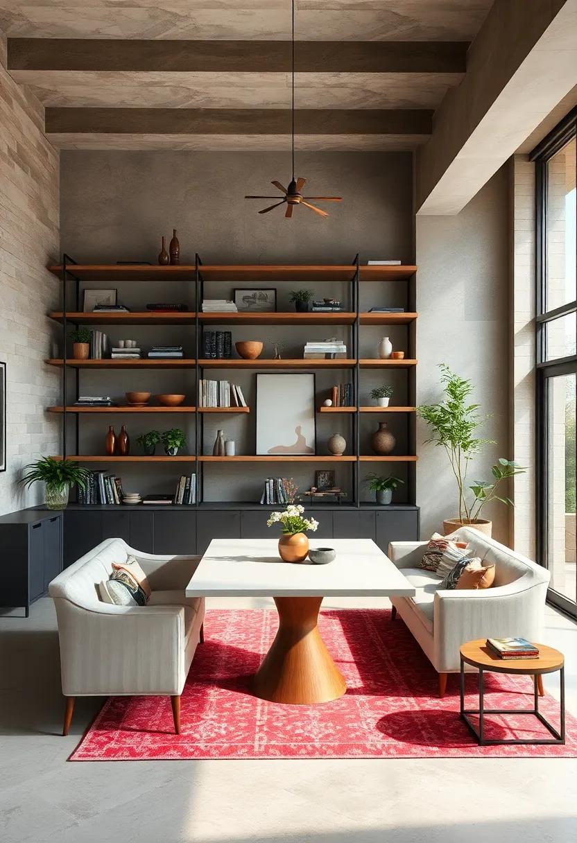 Mixing Materials: Wood, Metal, and Glass for​ Dynamic Shelving