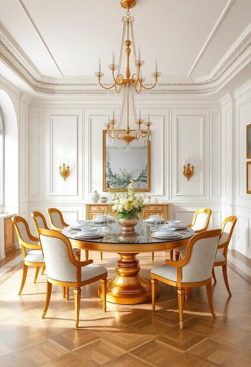 Gilded ⁢Accents:⁤ Introducing Gold and Silver into Your Dining Room ​Design