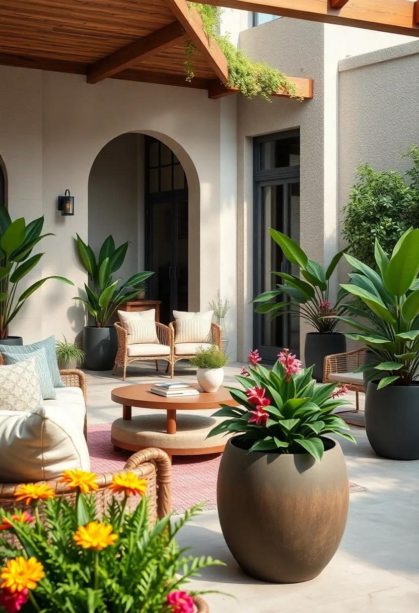 Lively ‍Focal ⁣Points⁢ with ⁤Sculptural Plants‌ and Unique Planters