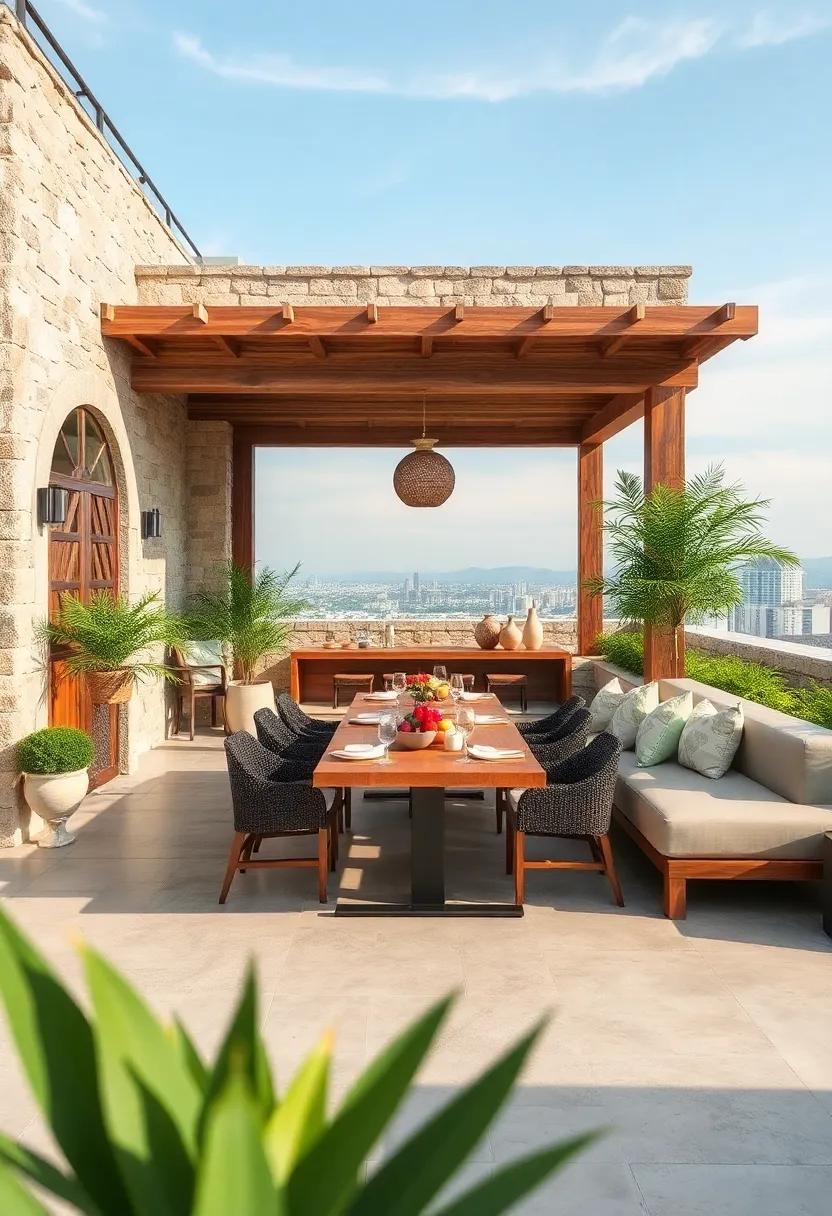 Cozy⁣ Fire pit:‌ Adding warmth ​and ambiance to⁣ your ​dining​ experience, a modern fire‌ pit surrounded by comfortable seating makes for an inviting gathering spot