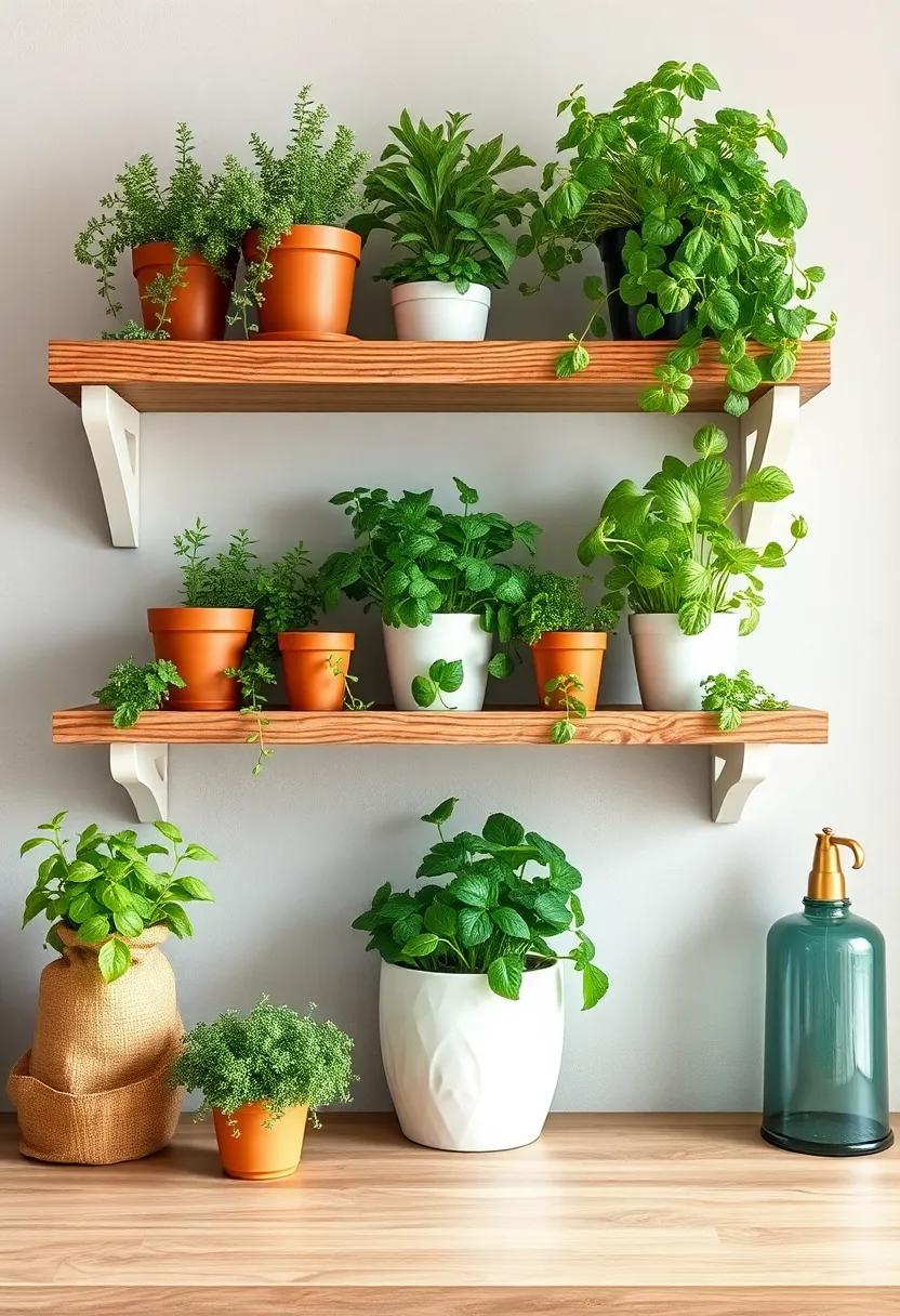 Create a ‌tiered ​display of herbs in ‌small ‌pots for an urban garden look that enhances ⁤both ‌style and ⁤flavor