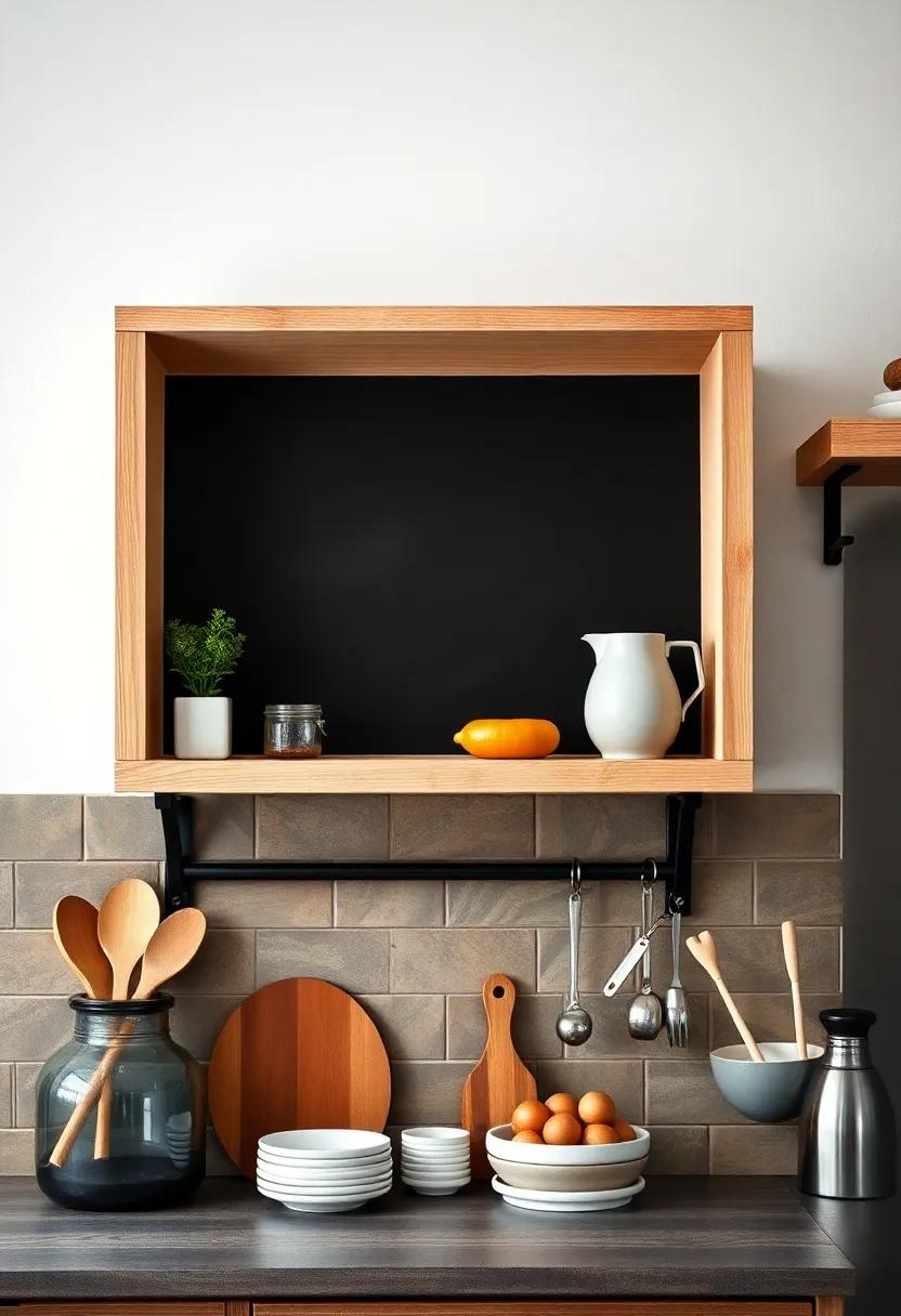 use chalkboard⁢ paint on one shelf to write down your daily menu or‍ shopping list, ‌combining functionality with creativity