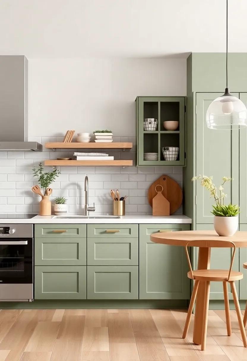 Warm Neutrals: Creating a Cozy ​Atmosphere⁣ Around Sage Green Cabinets