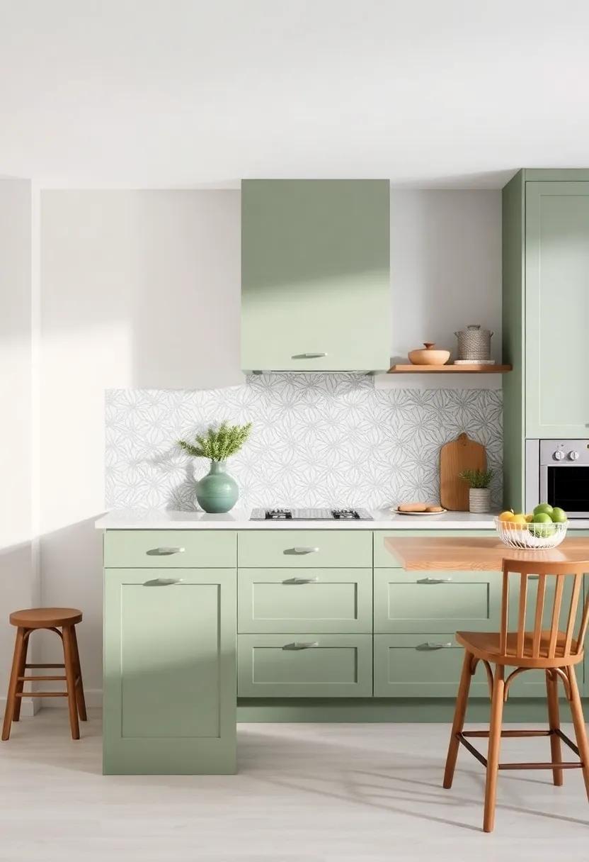 Bold Prints: Embracing Patterns That Work with ‌Sage Green Kitchen Design
