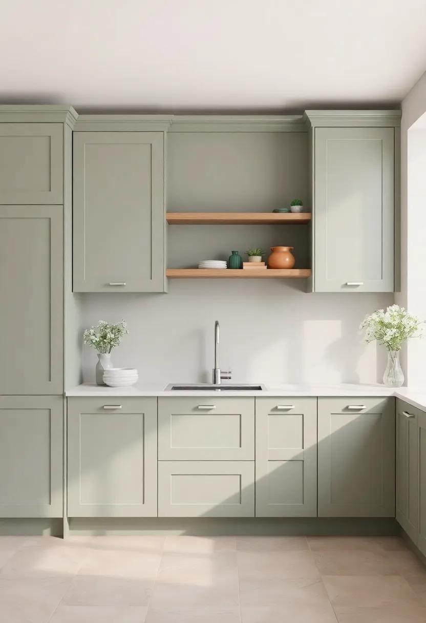 Calming Neutrals: The Power of Soft Grays and beiges Around⁣ Sage Green