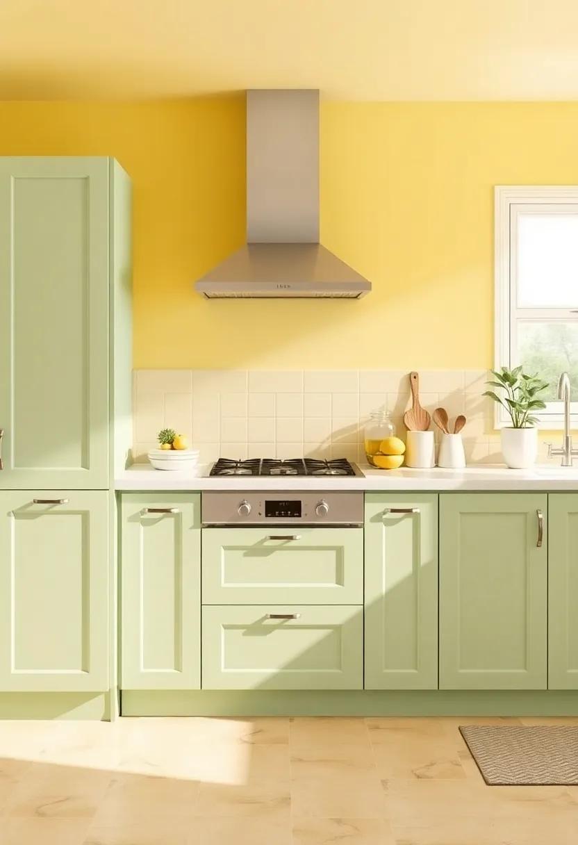 Sunshine Yellow: Illuminating the Space with⁢ Bright Accents to Sage Green