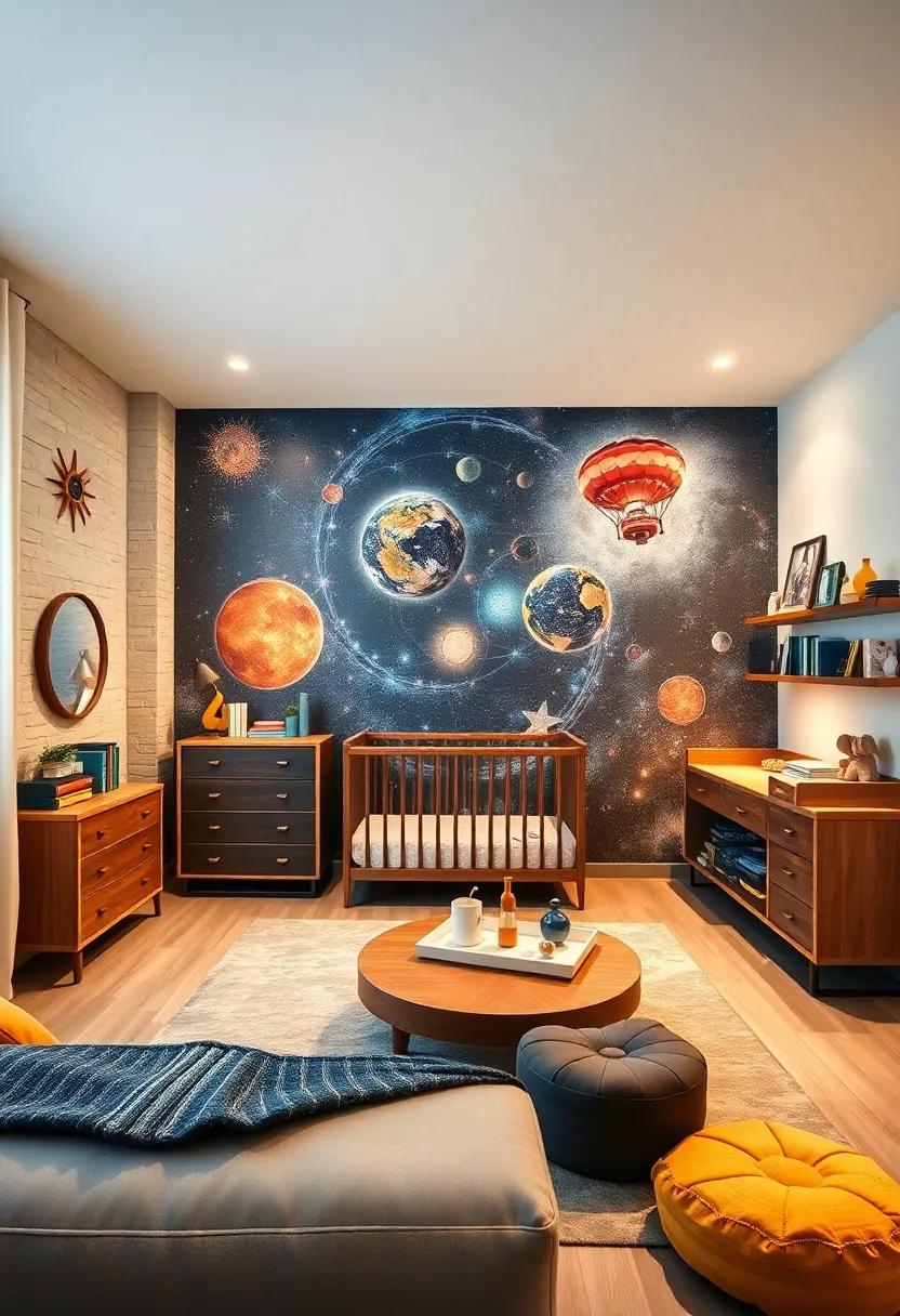 Whimsical Wall ⁢Murals: Celestial Wonders and Faraway Galaxies