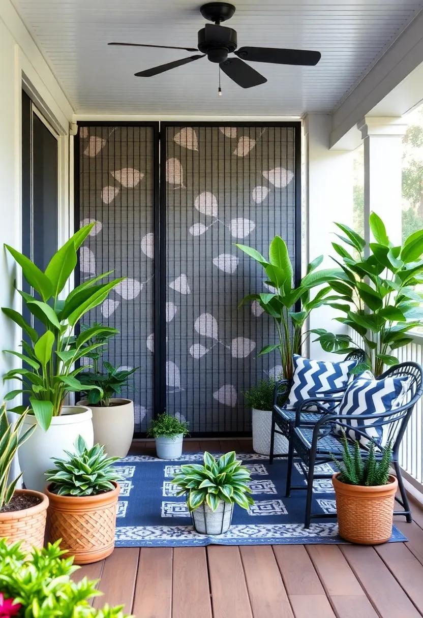 Create Nooks with ⁢Screening: ⁣Use portable​ screens or room dividers⁣ to segment⁣ areas of your porch,‍ planting⁢ lush greenery in these nooks for ⁣a private retreat