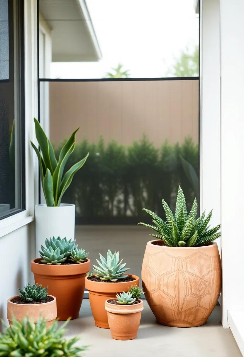 Minimalist Succulent Arrangements: Adopt a clean ⁢and‌ modern‌ style with succulent ​arrangements ⁣in terracotta pots for a low-maintenance yet visually appealing‍ display