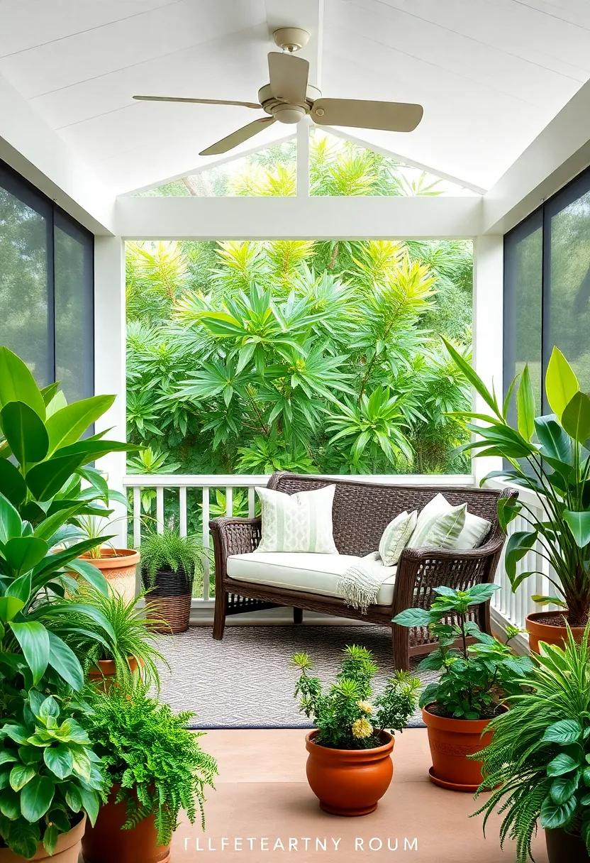 Cozy Seating Nestled Among ⁣plants: Create a comfortable seating area surrounded ⁢by greenery, inviting relaxation while⁢ enjoying the vibrant ambient nature