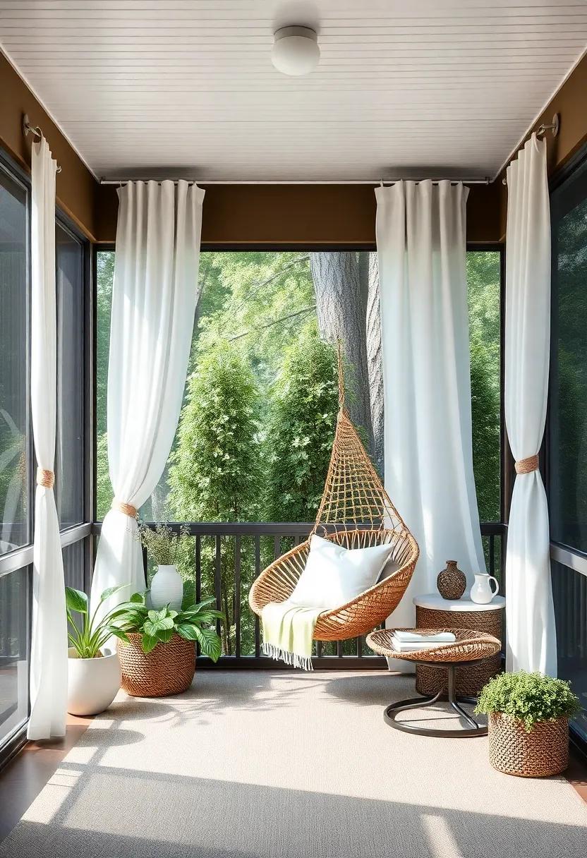 Create ⁢a⁢ cozy reading nook by setting up curtains to frame a lounge chair or hammock