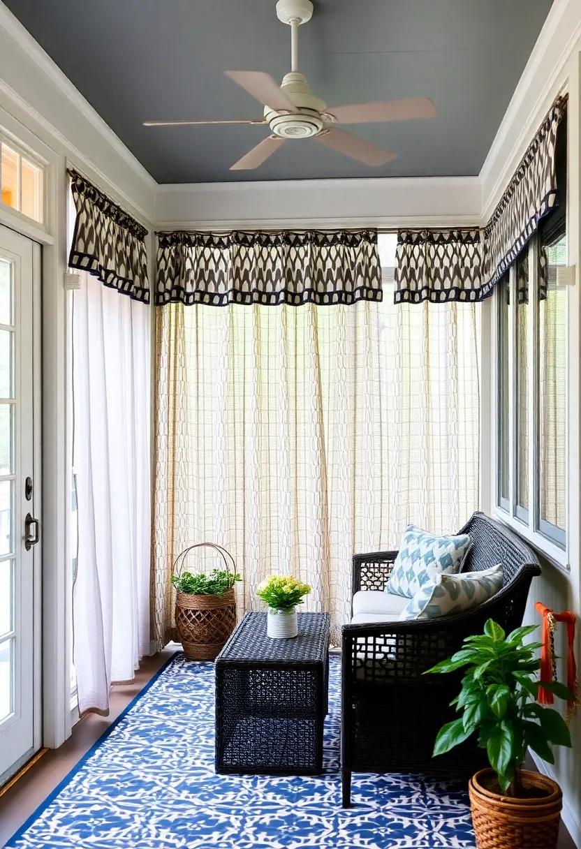 Implement a bold patterned fabric to add a splash of personality and style to your space