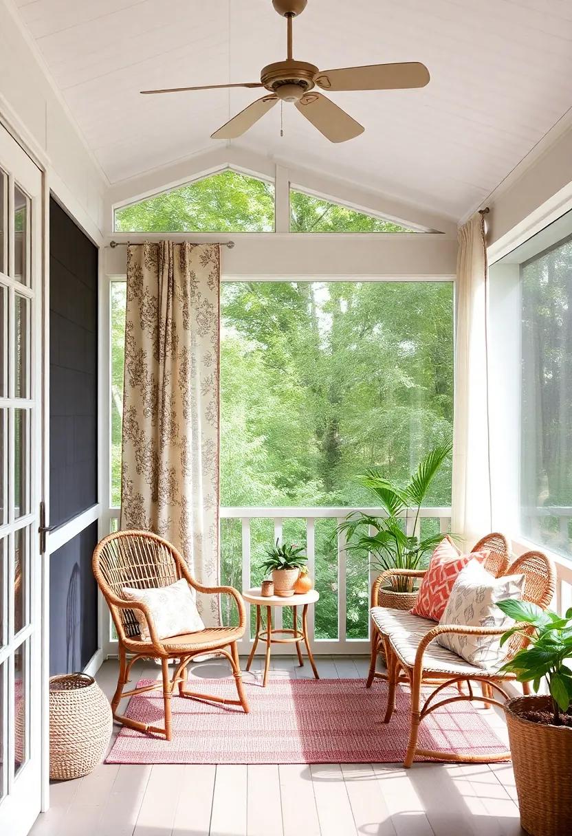 Use curtain clips to hang lightweight fabric⁢ swatches for a boho-chic vibe