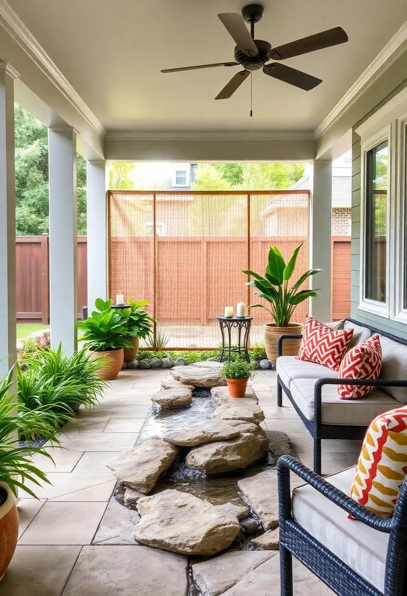 Build a Water Trailing ⁢Feature:​ Integrate⁣ a gentle water trail that flows into your ‌pond or⁣ fountain, offering the benefits of⁢ sound masking and visual separation