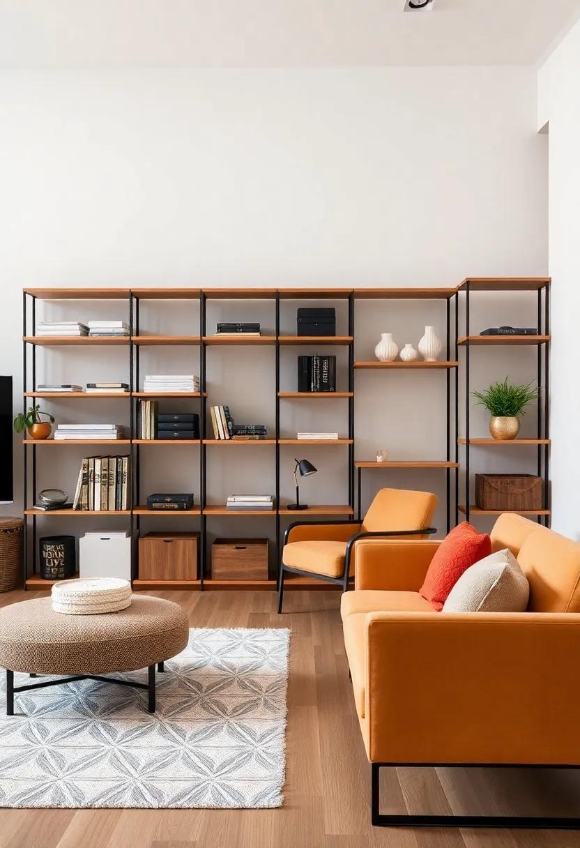 free-standing Shelving units with Attached Lounge Chairs: Select⁢ free-standing units​ that feature⁤ attached lounge chairs,⁤ providing ‍flexibility to move without clutter