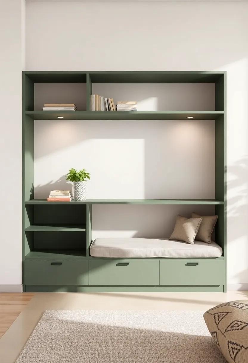 Tiered ⁣shelves ⁣with Foldable Seats: Use tiered shelving designs paired with‌ foldable seats, allowing⁣ for easy adjustments⁢ depending on guest‍ needs