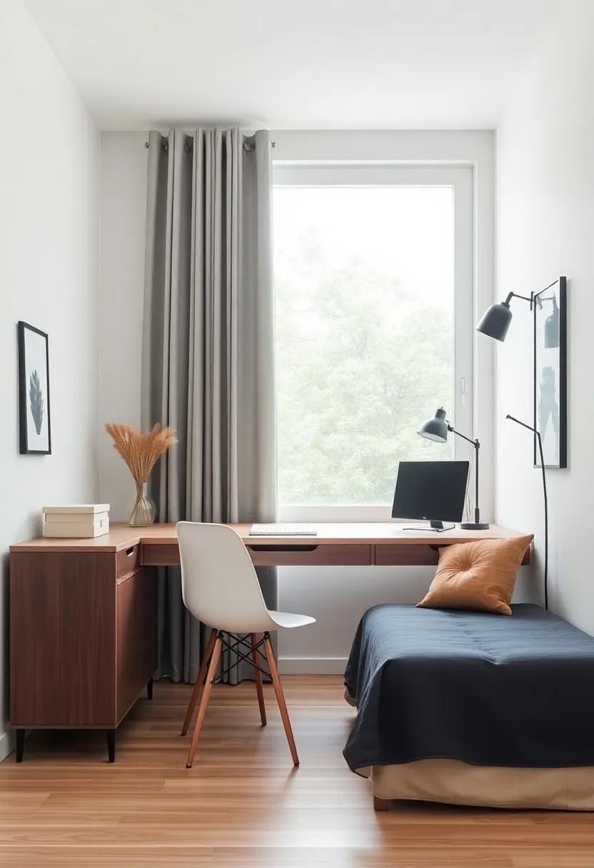 A⁣ Quiet Workspace: If needed, carve⁤ out a⁢ minimalist ⁤workspace with just ‌a desk and⁤ chair to foster ⁢productivity without distraction