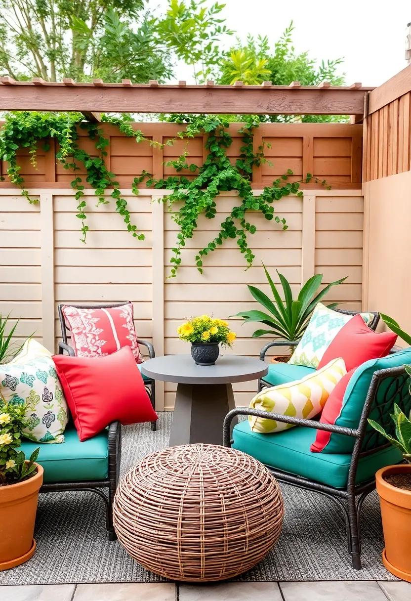 Chic⁣ Outdoor⁢ Cushions: Opt for vibrant, weather-resistant cushions to add comfort to your seating and ⁣inject personality into your patio​ decor