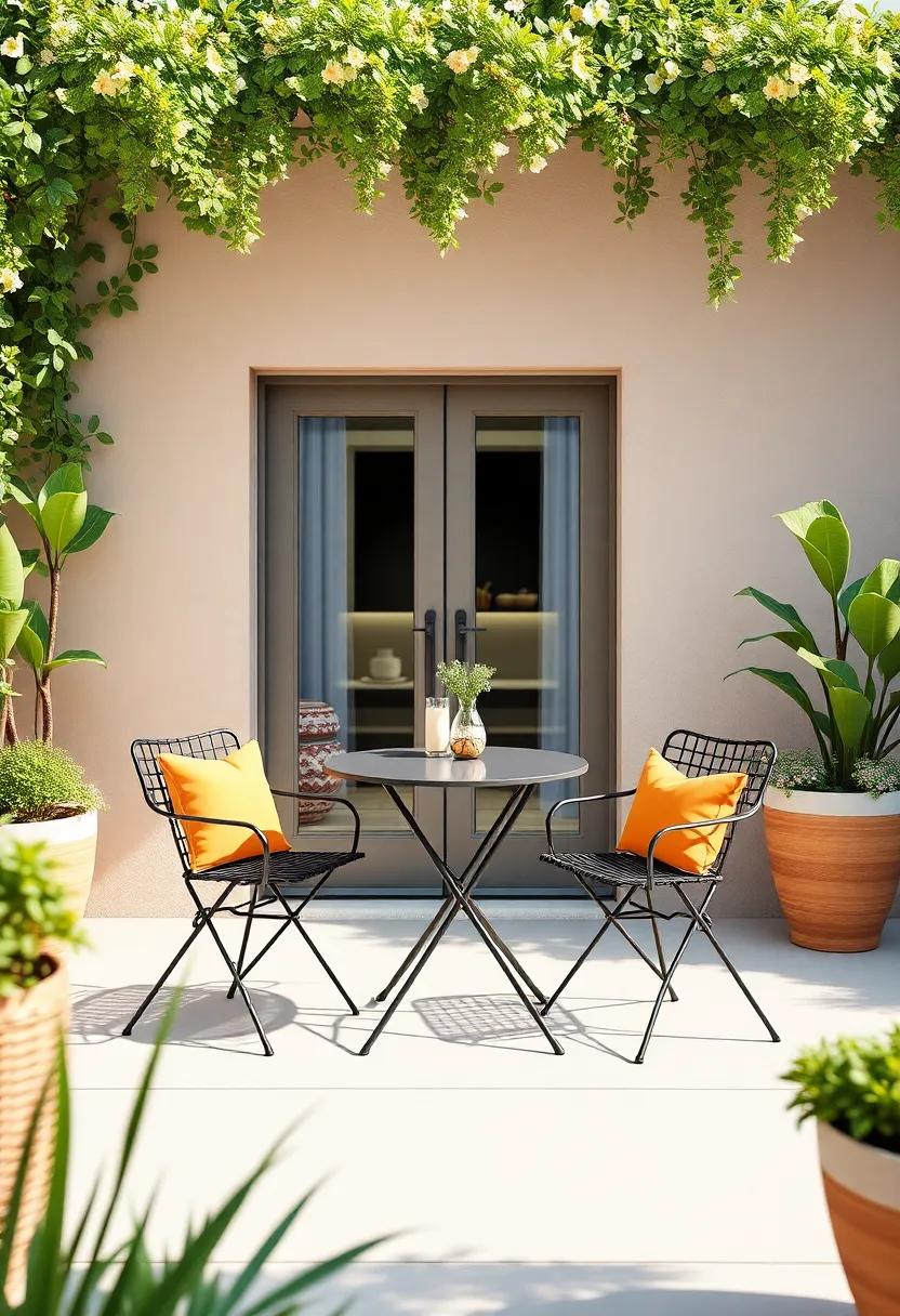 Compact Dining ‌Set: Choose a bistro-style table and⁤ chairs that encourage outdoor dining while maintaining ⁤a chic and inviting appeal