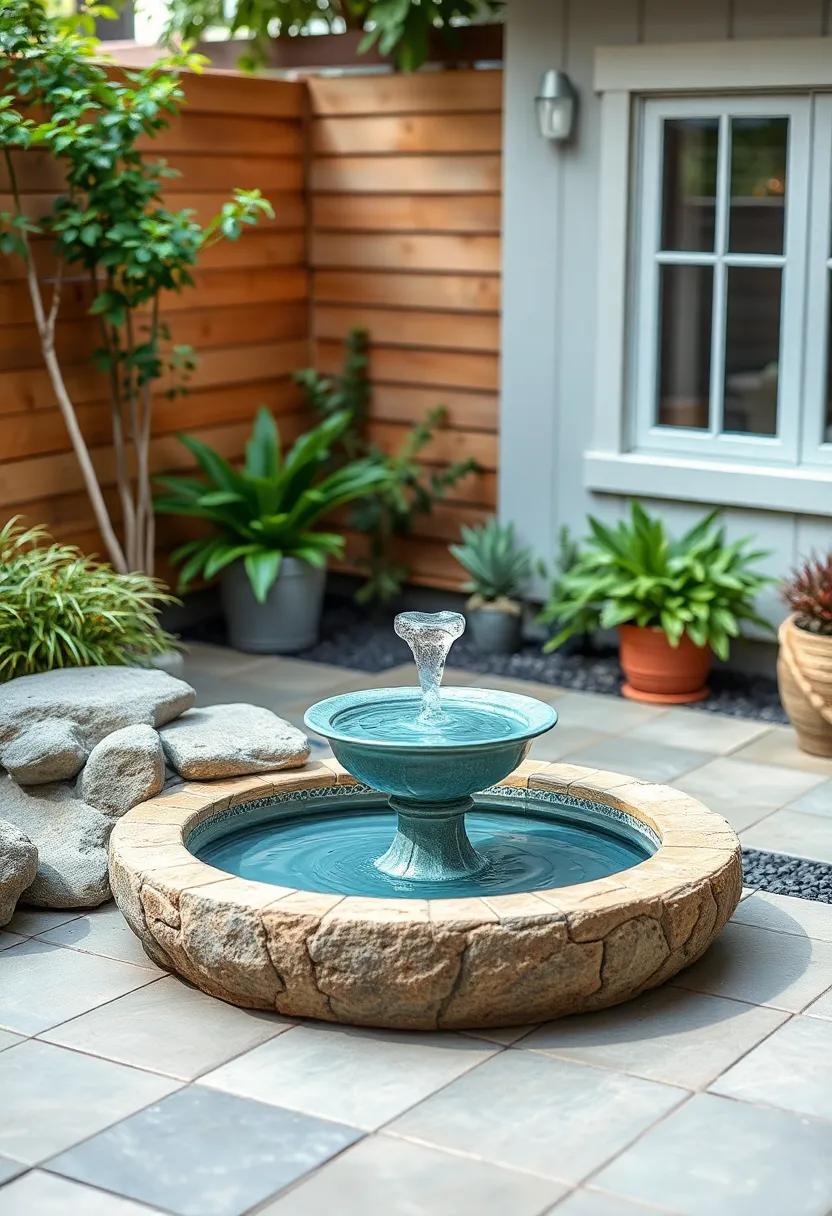 Miniature Water Feature: Introduce tranquility with a small fountain or water ⁣bowl,⁢ providing soothing sounds ​and a refreshing focal point