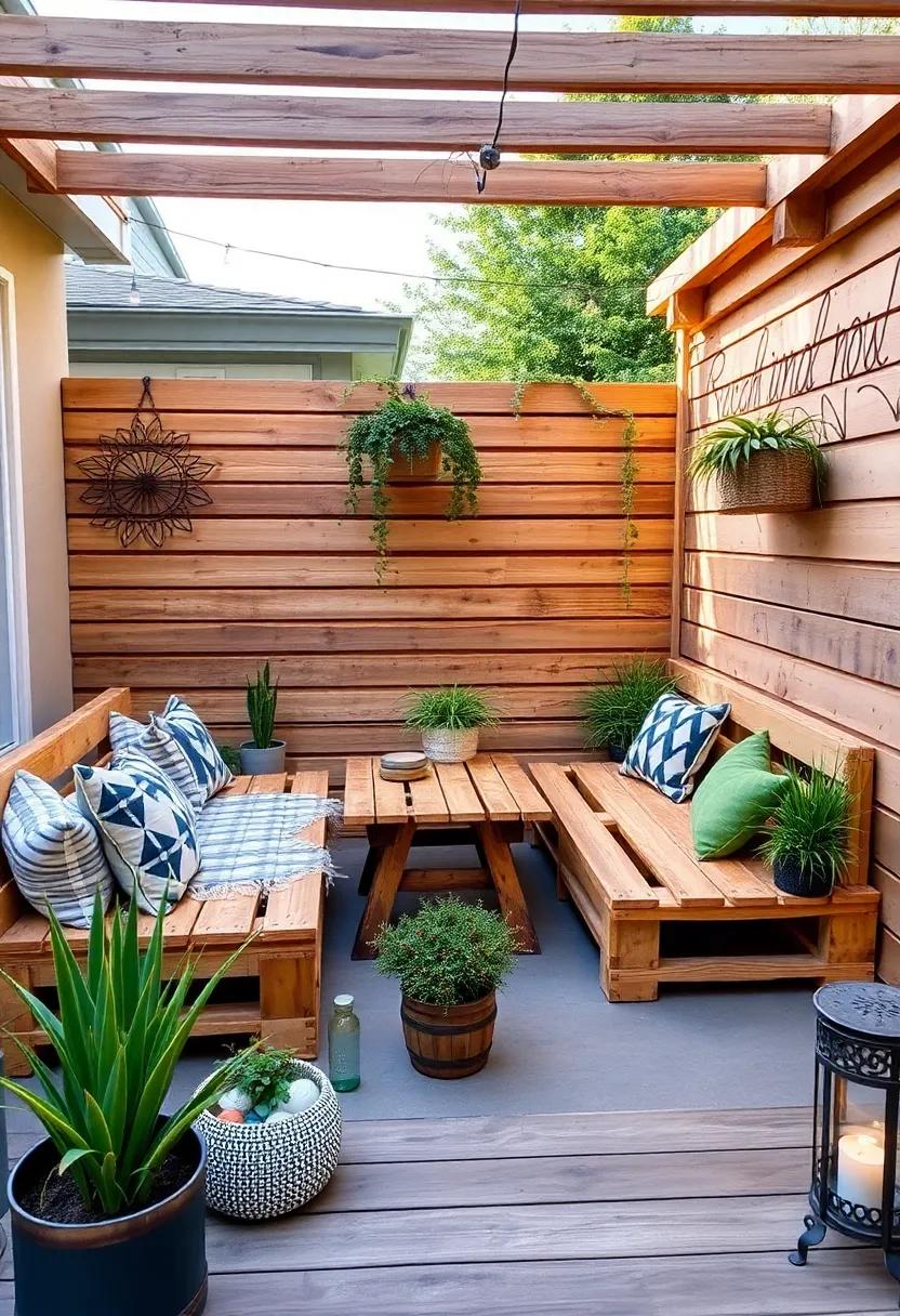 Rustic Wooden ⁢Pallet Seating: Repurpose wooden ​pallets to create ​unique seating that reflects a bohemian vibe and is easy to customize