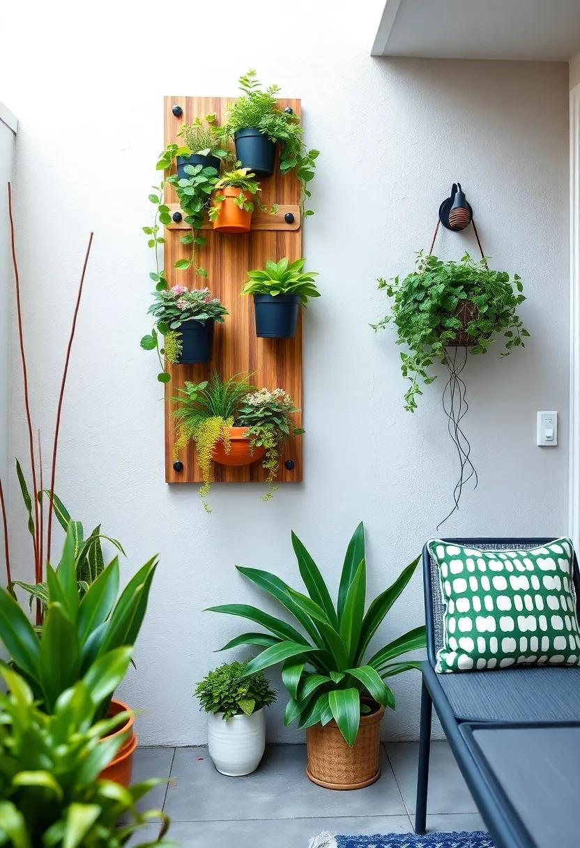 Vertical Garden: utilize vertical space with wall-mounted planters to bring greenery into your small ‌patio, adding⁢ life without taking up precious ground space