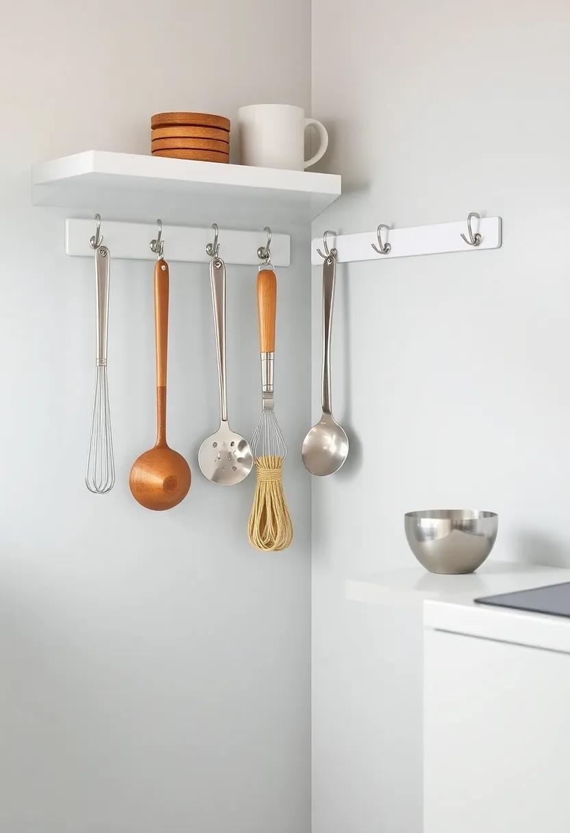 Clever Use Of Hooks And Racks To Keep Utensils ⁤Easily Accessible