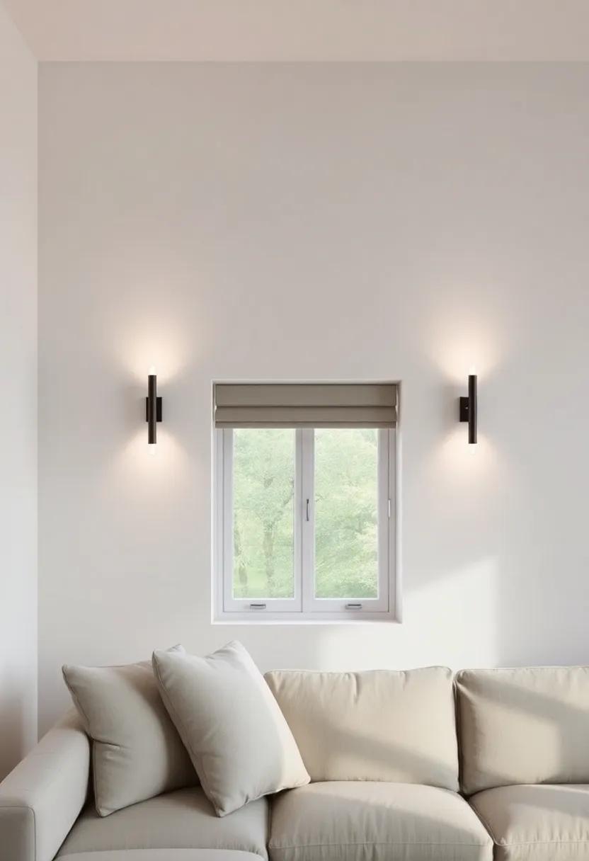 Create an illusion of height ⁢with​ tall, narrow sconces placed strategically on ⁤either side of a window