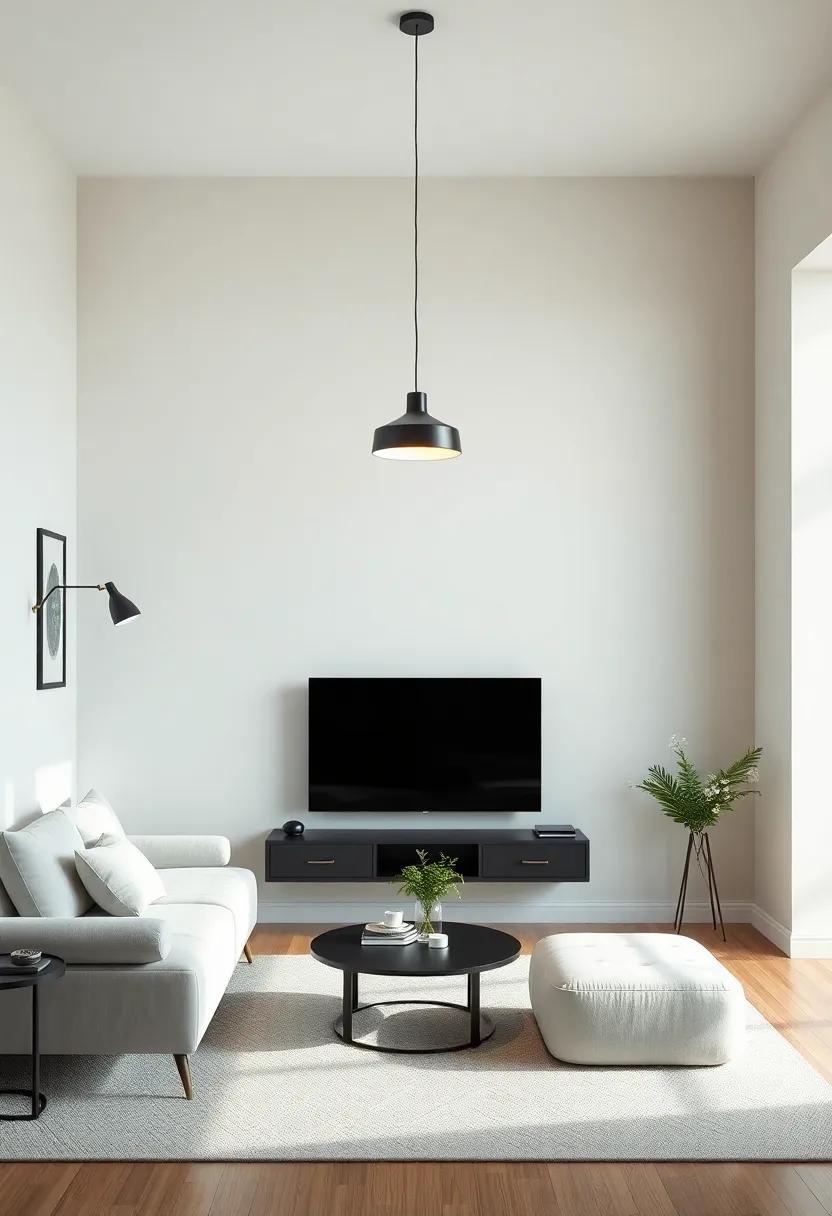 Opt ⁢for pendant⁤ lights suspended from a single ⁣point, adding ⁤drama while keeping floor space free