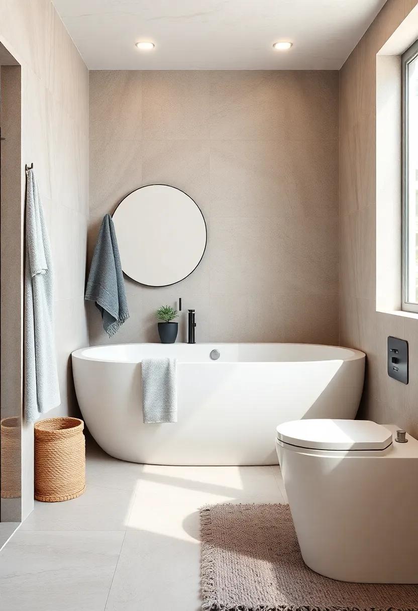 Monotone Color Towels: Mix and match towels in various shades of the same color for‌ subtle visual interest‍ with‍ a minimalist approach