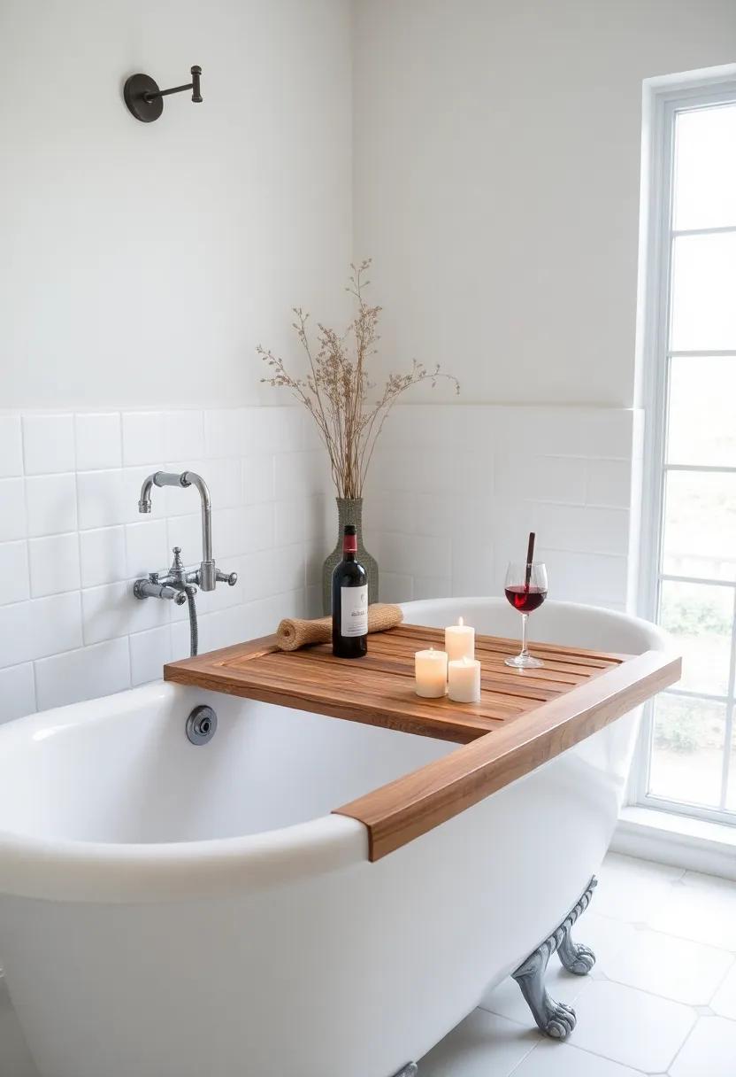 Bathtub Trays: Add ⁤a wooden bathtub tray for a spa-like experience⁢ while enjoying candles or a glass of wine in your vintage tub