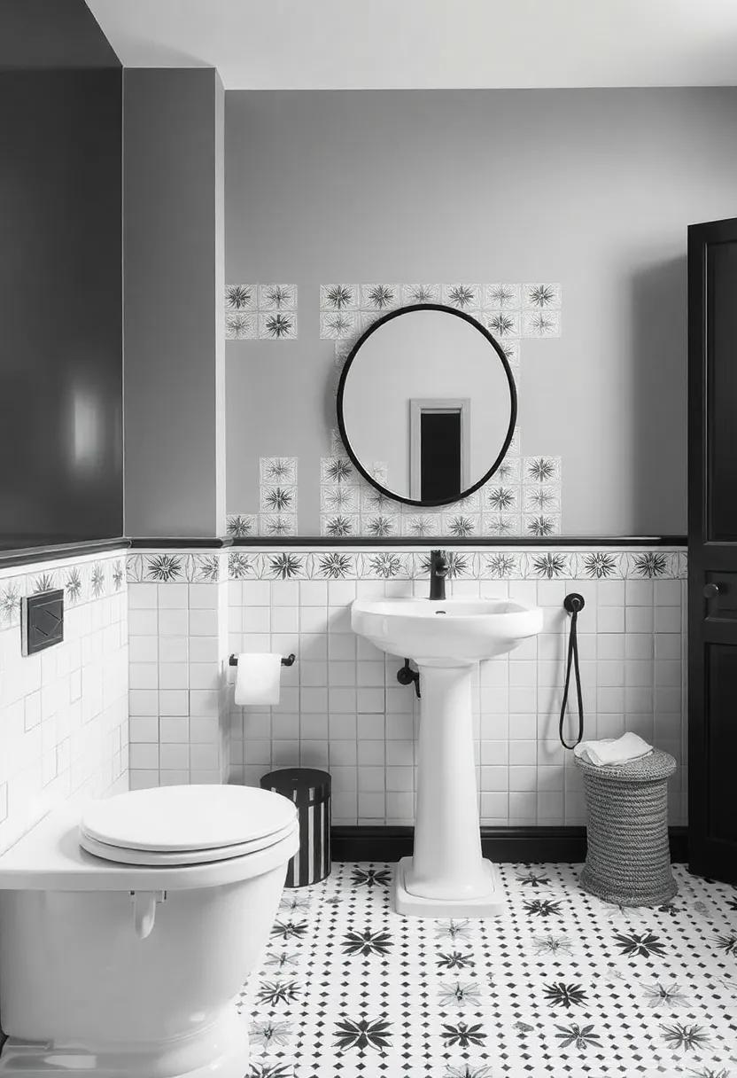 Black and ⁢White Color ⁢Scheme: Utilize a classic black and white palette with patterned​ tiles​ or accents to achieve a sophisticated and timeless aesthetic