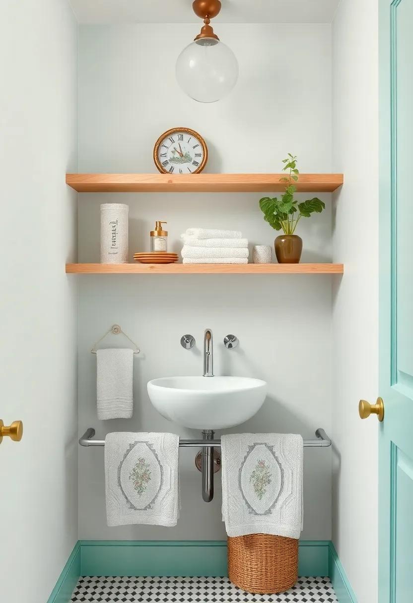 Built-In‌ Shelves: Create built-in shelves for‍ displaying vintage finds or neatly storing towels and toiletries, maximizing both style and efficiency