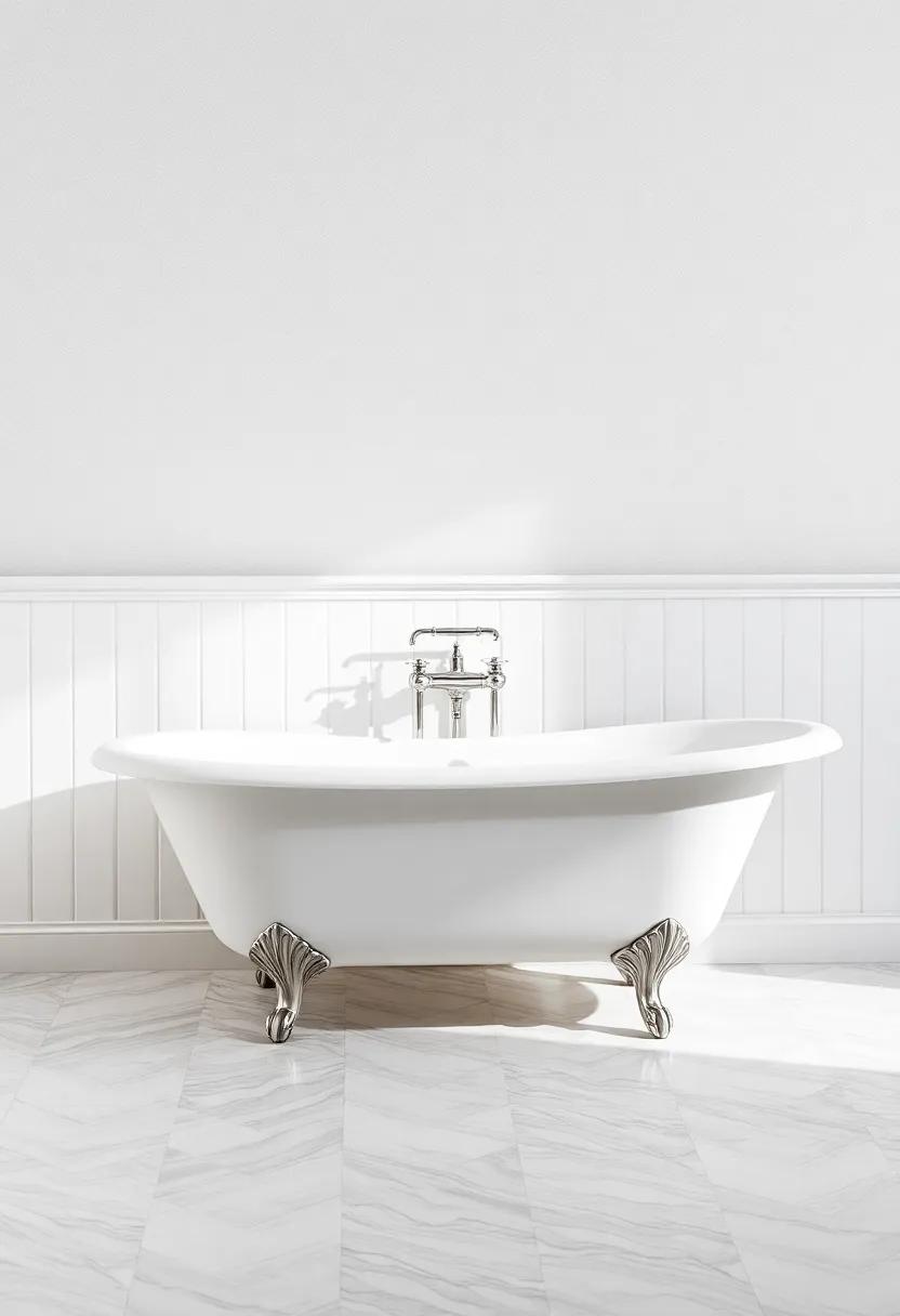 Classic ‌Clawfoot Tubs: Embrace the elegance ⁣of ⁣a freestanding⁤ clawfoot tub that serves as a stunning focal point in any vintage-inspired bathroom