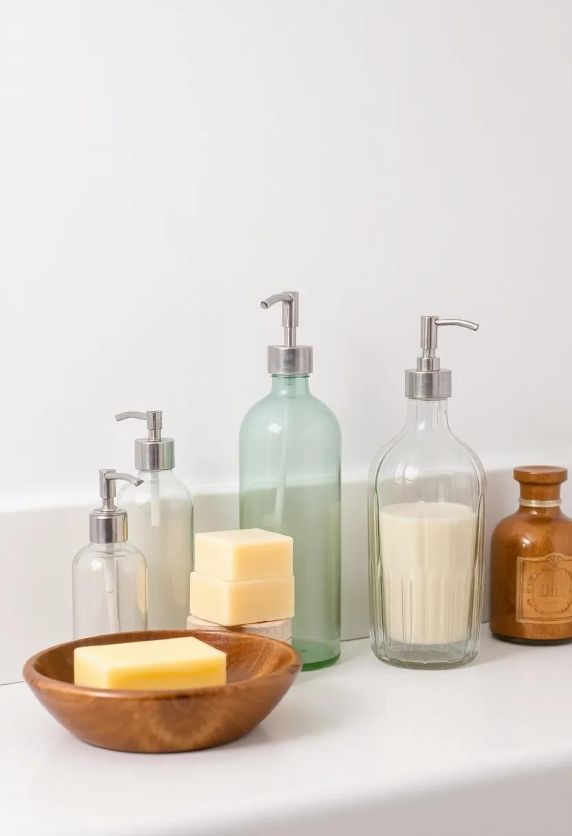 Classic Toiletries: Display⁢ vintage-style ‌toiletries like bar soaps and glass bottles to enhance authenticity in your vintage bathroom