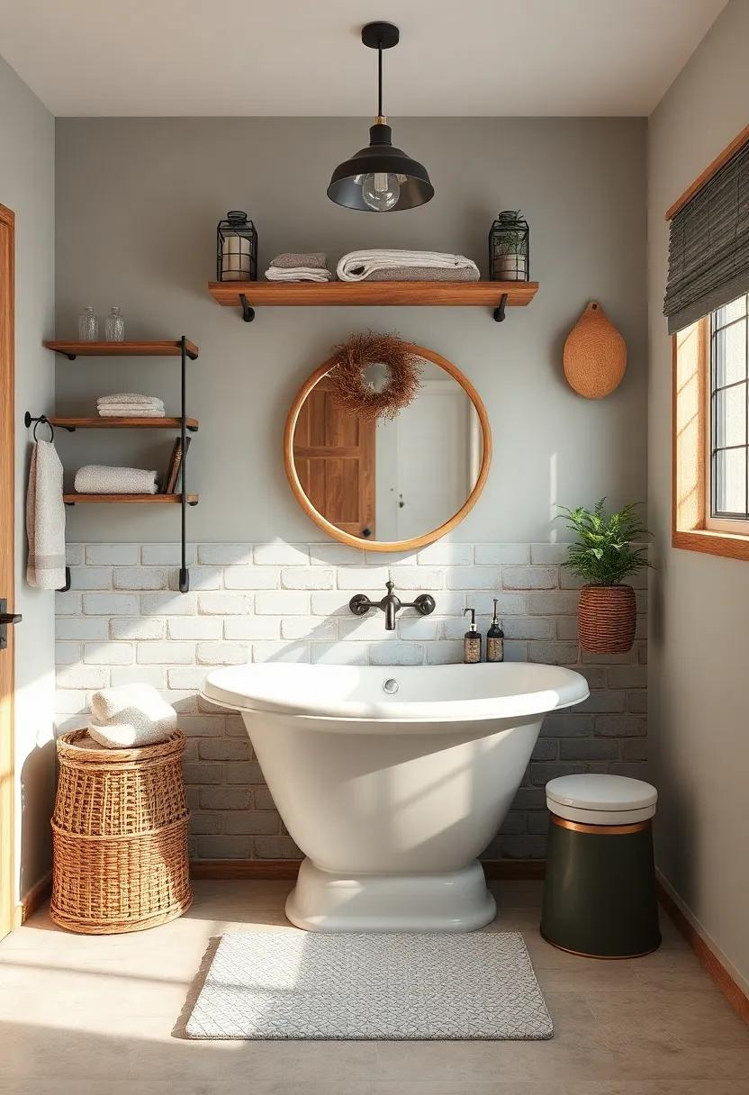 Rustic Touches: Introduce rustic‌ elements like‍ reclaimed wood or ​wrought iron ⁢for ⁢shelving and accents to enhance the vintage vibe