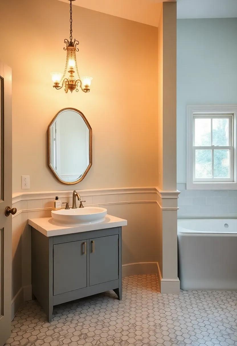 Statement Lighting:‌ Choose vintage-inspired light fixtures, such as chandeliers or ⁤sconces, to illuminate your ⁤bathroom while adding a dose of glamour