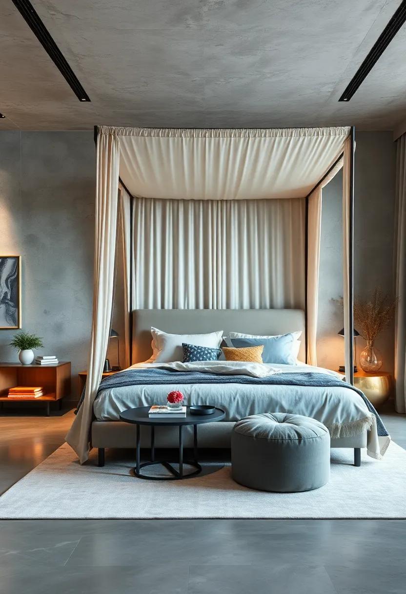 Embrace a‍ Canopy Bed: elevate‍ your sleeping space with a stylish ​canopy bed ‍that ‌defines the area ⁤and ‍adds a ‌touch of dramatic‍ flair