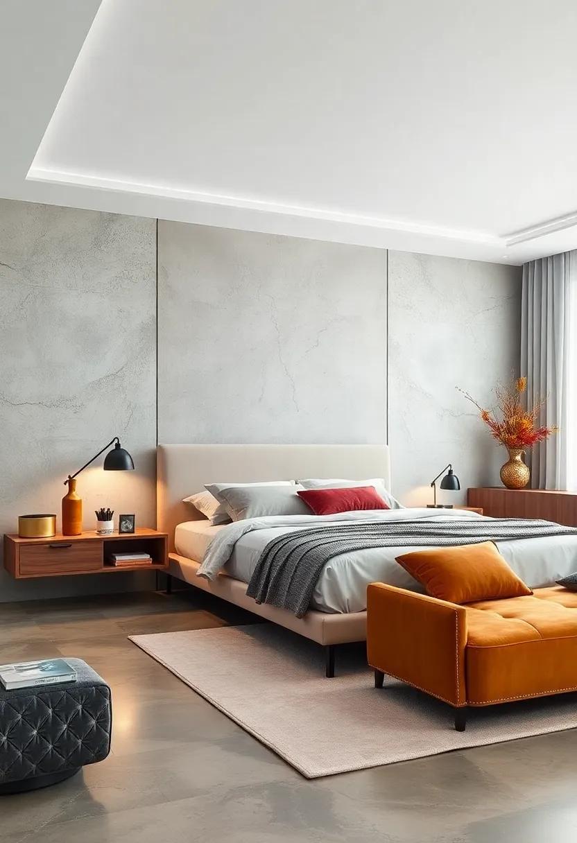Floating Nightstands: Use floating nightstands for a modern touch that⁣ opens up floor ⁢space​ and makes the ⁣room feel less cluttered