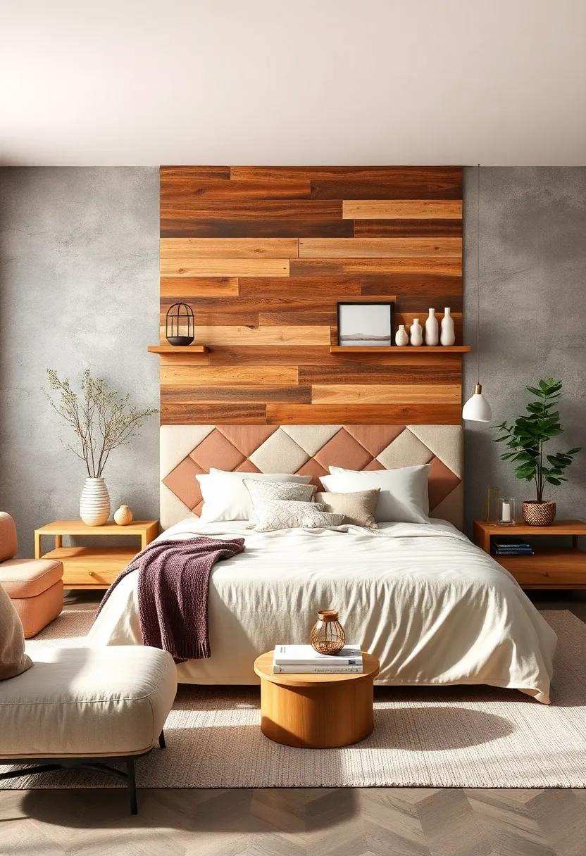 Pallet ⁣Wood Features: Use reclaimed pallet⁣ wood to craft a headboard or display shelves, ‍contributing to a rustic ​yet chic‍ aesthetic