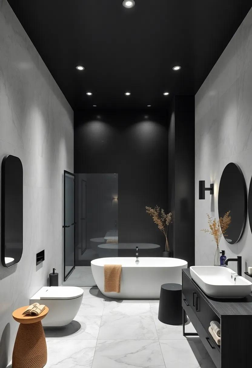 Try a Dark Ceiling: Paint the⁣ ceiling black to create a dramatic⁤ contrast, making the ​space‍ feel more intimate and cozy