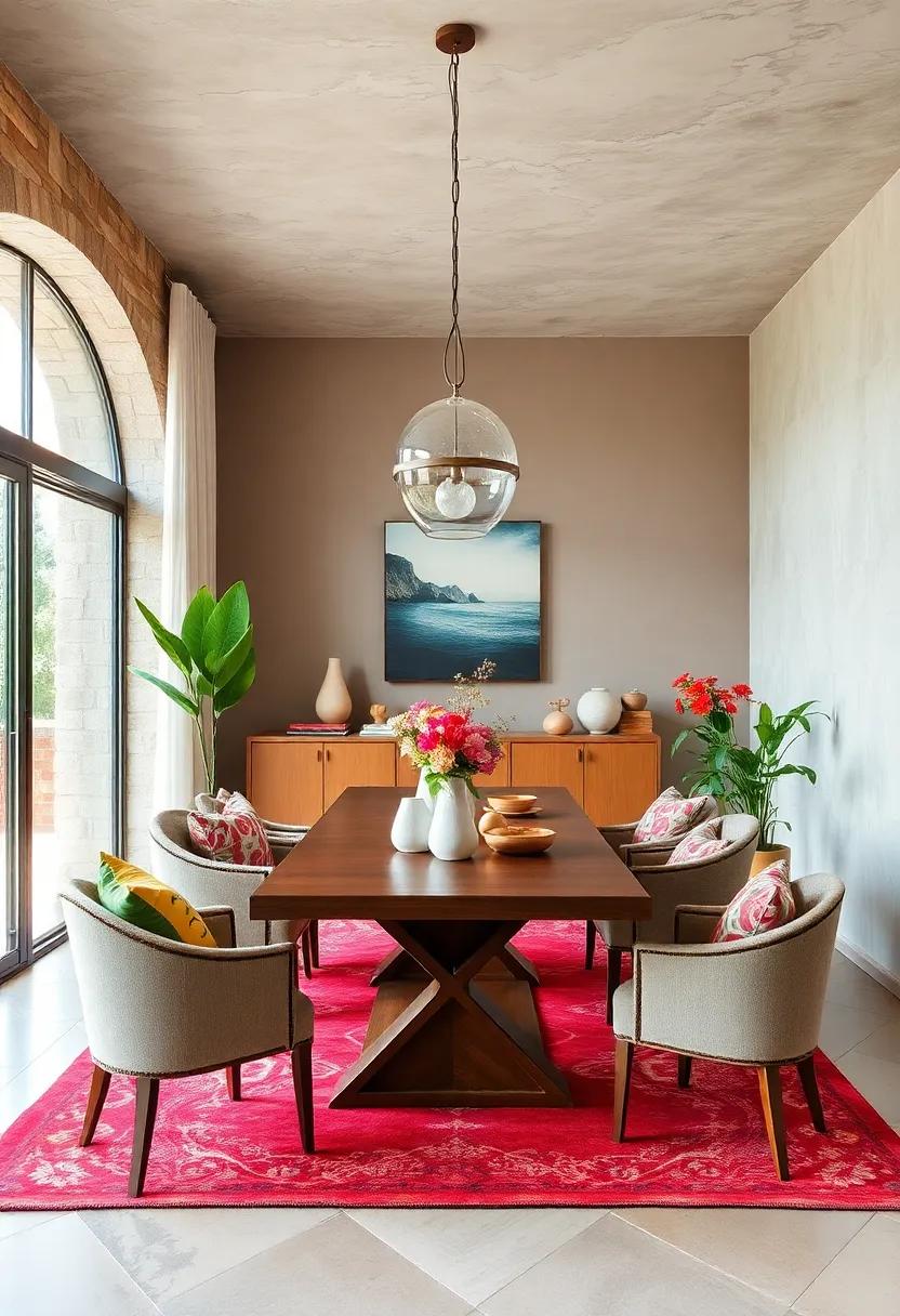 Bohemian⁢ eclectic: Mix and match ‍bold colors, patterns,⁣ and textures to craft‌ a⁤ dynamic dining room that reflects your⁤ unique ⁣personality